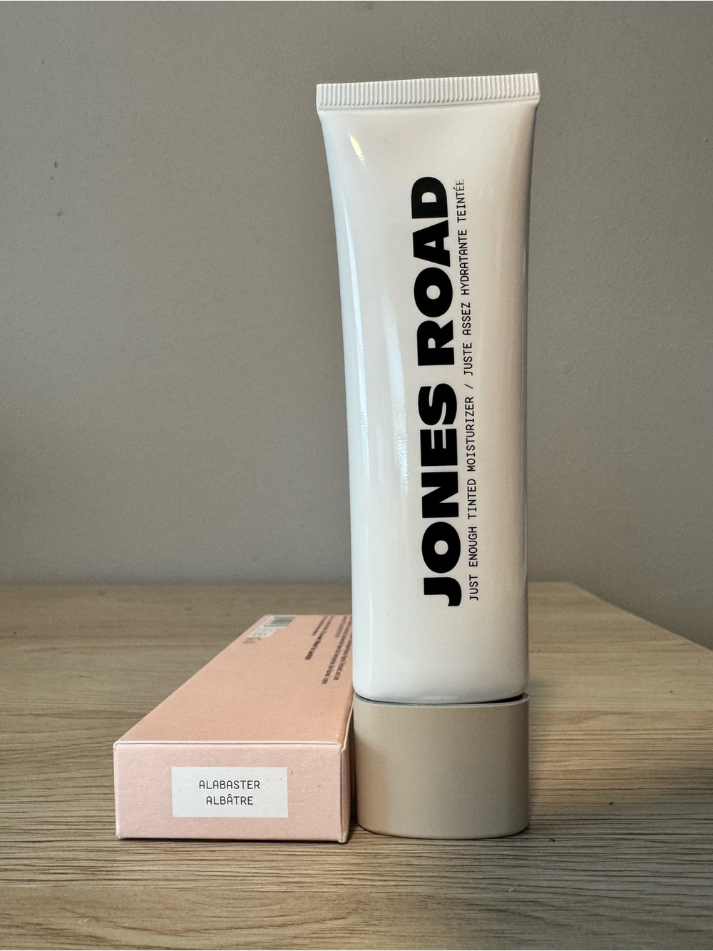Jones Road White Tinted Moisturizer Tube with Pink Box